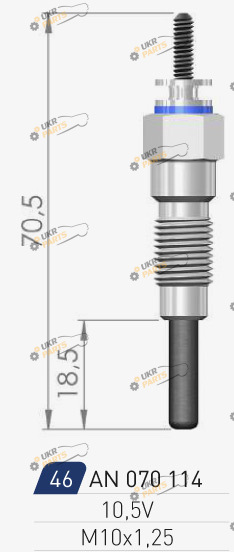 Свеча накаливания A-N PARTS 070 114